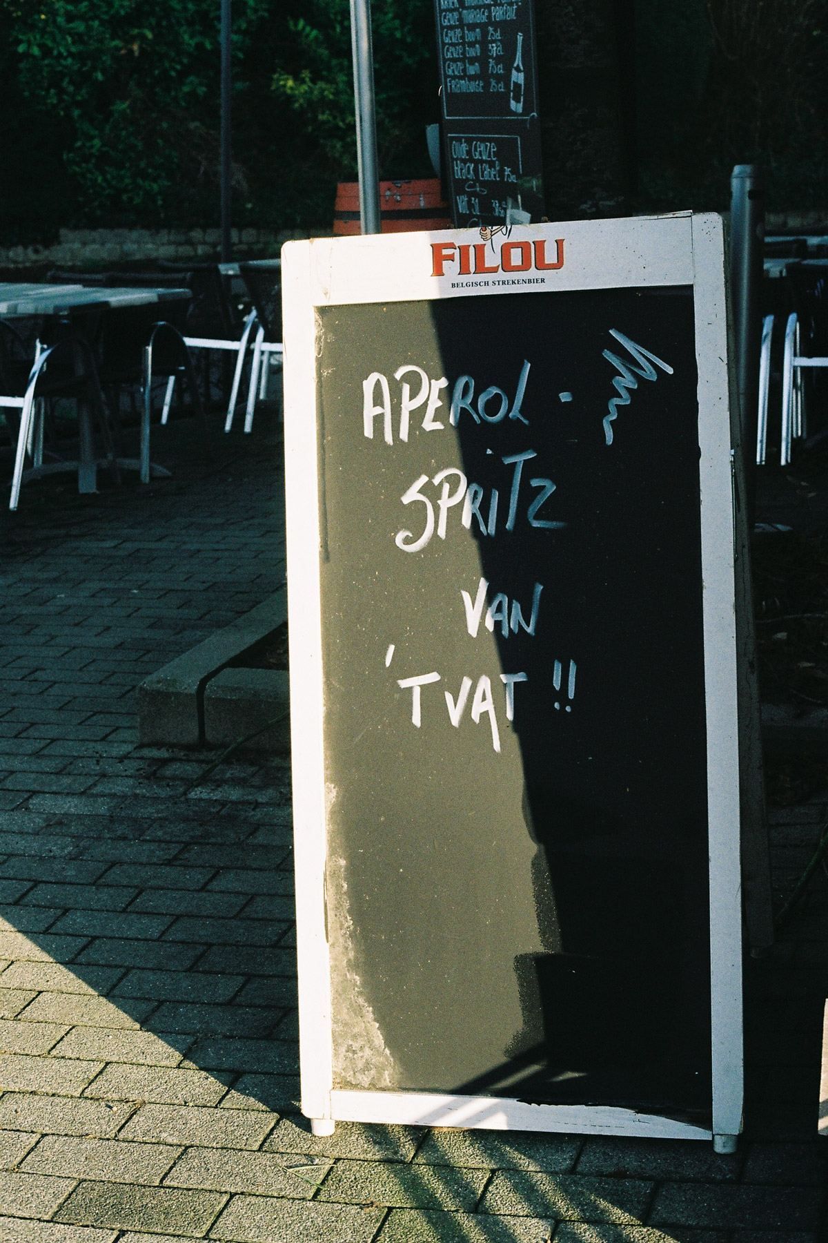 Stoepbord: Aperol Spritz van 't vat